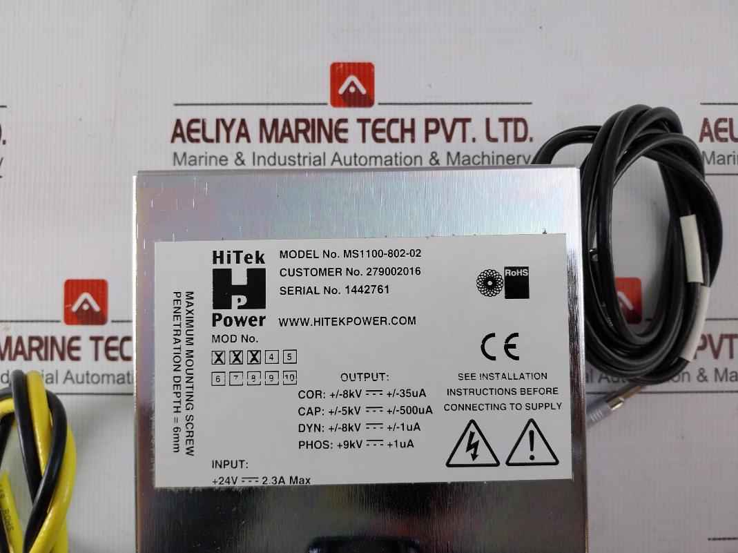 Hitek Power Ms1100-802-02 High Voltage Power Supply Unit Dn1100-10 Rev A