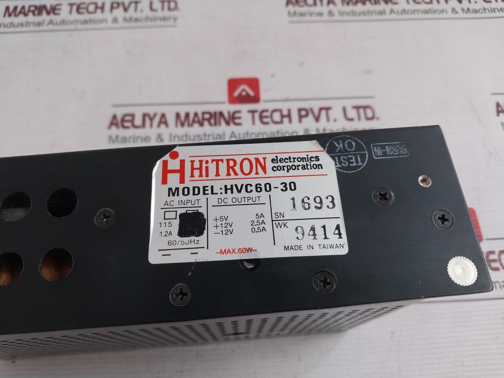 Hitron Hvc60-30 Power Supply 115Vac 1.2A 60/50Hz 60W 230V T2A/250