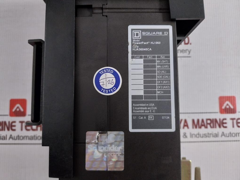 Hja36040Ca H-frame Molded Case Circuit Breaker 40A 50/60Hz Square D