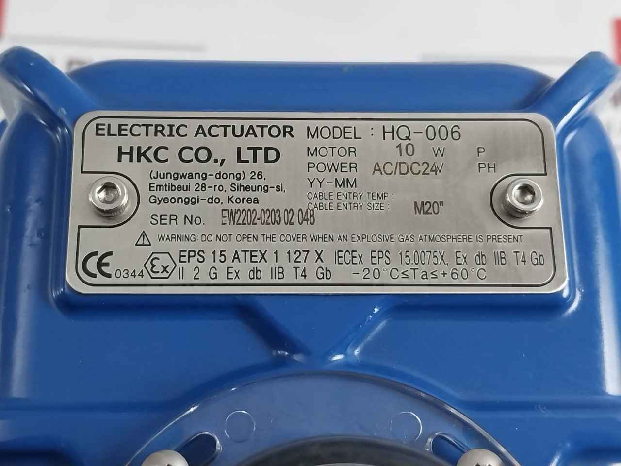 Hkc Hq-006 Electric Actuator For Valve M20