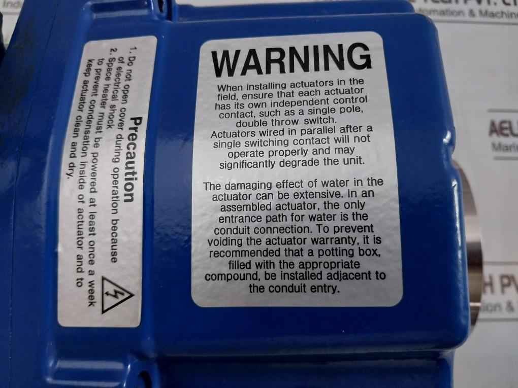 Hkc Hq-0083500100 Electric Part Turn Actuator Flanged W/butterfly Valve 80 Nm