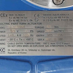 Hkc Hq-0153500000 Electric Part Turn Actuator Flanged W/butterfly Valve 400v 3ph