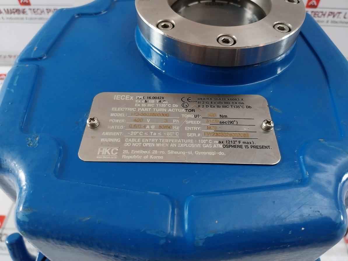 Hkc Hq-0603500000 Electric Part Turn Actuator 590 Nm 400v 3 Phase