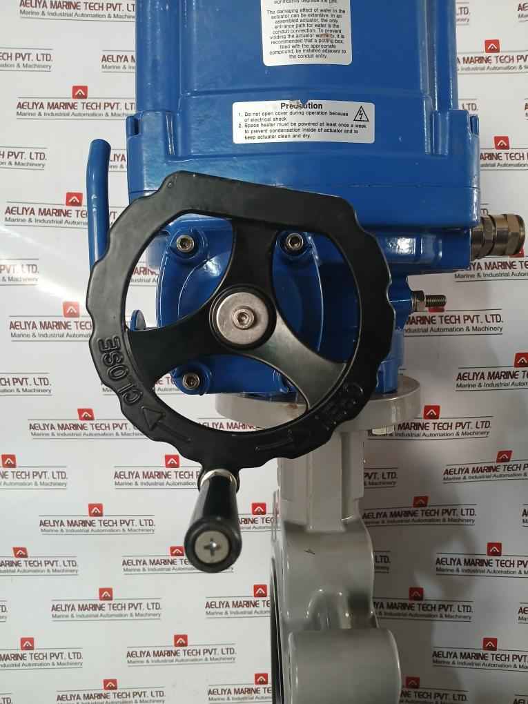 Hkc Hq-0603500000 Electric Part Turn Actuator Flanged W/ Butterfly Valve Dn350