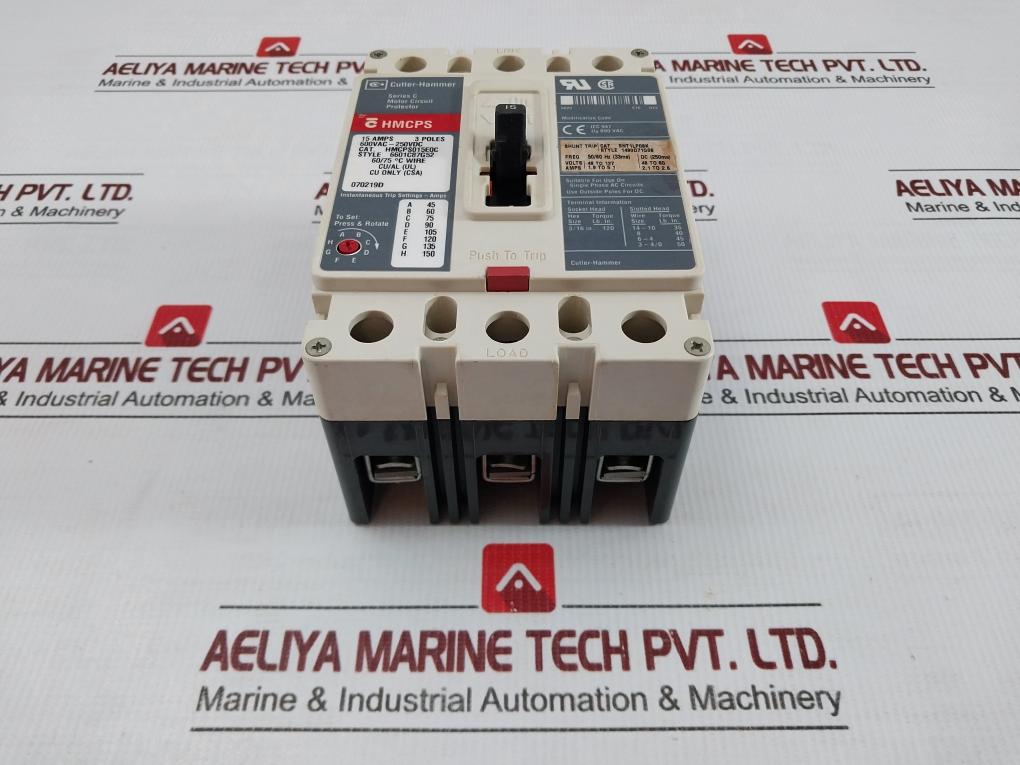 Hmcps015E0C Motor Circuit Protector 600Vac-250Vdc Cutler-hammer