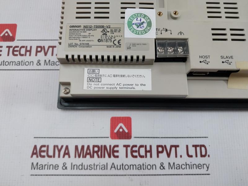 Hmi Touchscreen Display Interface Unit 24Vdc 25W Omron Ns12-ts00B-v2