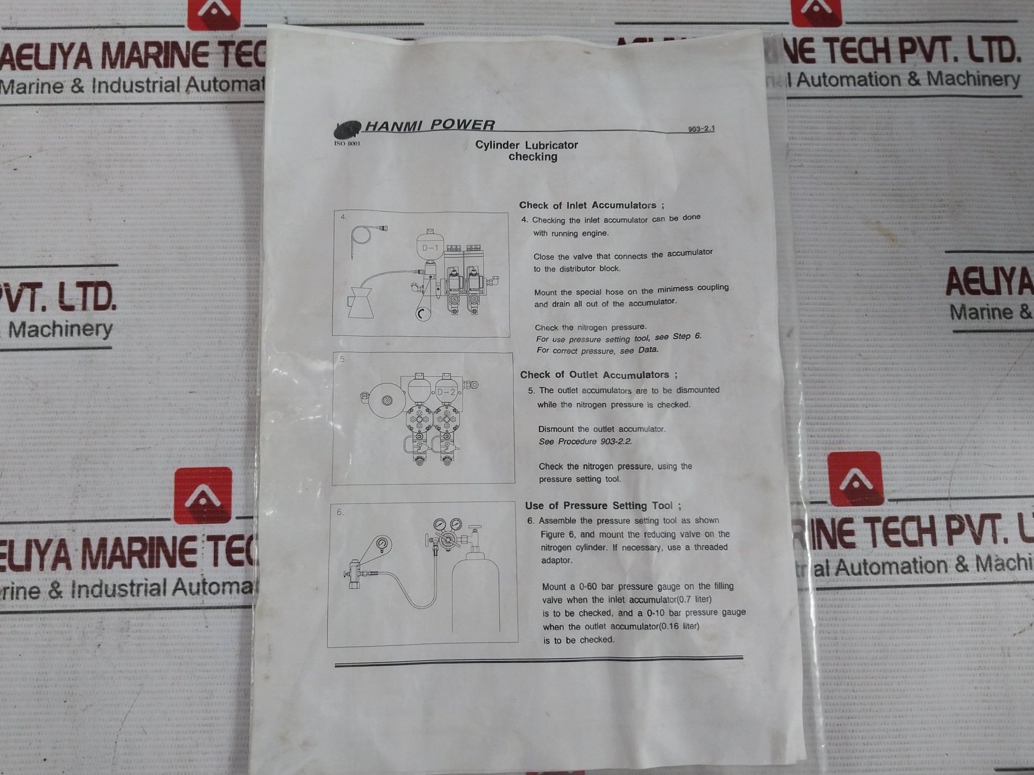 Hmp Hanmi Hydraulic Fr-ils-op N2 Charging Tool Set For Alpha Lubricator 3200 Bar