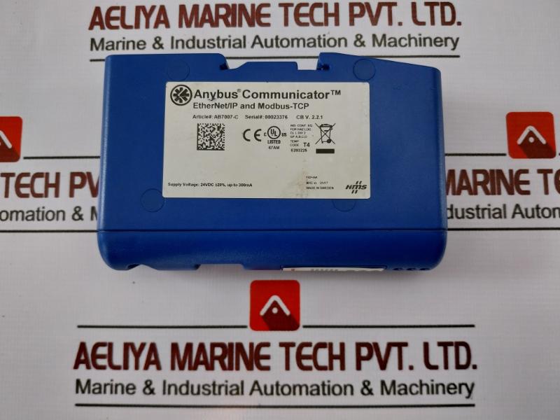 Hms Ab7007-c Anybus Communicator Ethernet I/p And Modbus-tcp 24vdc