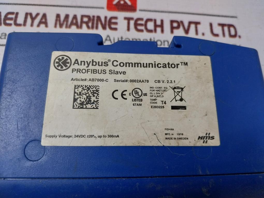 Hms Industrial Networks Ab7000-c Anybus Communicator 24Vdc