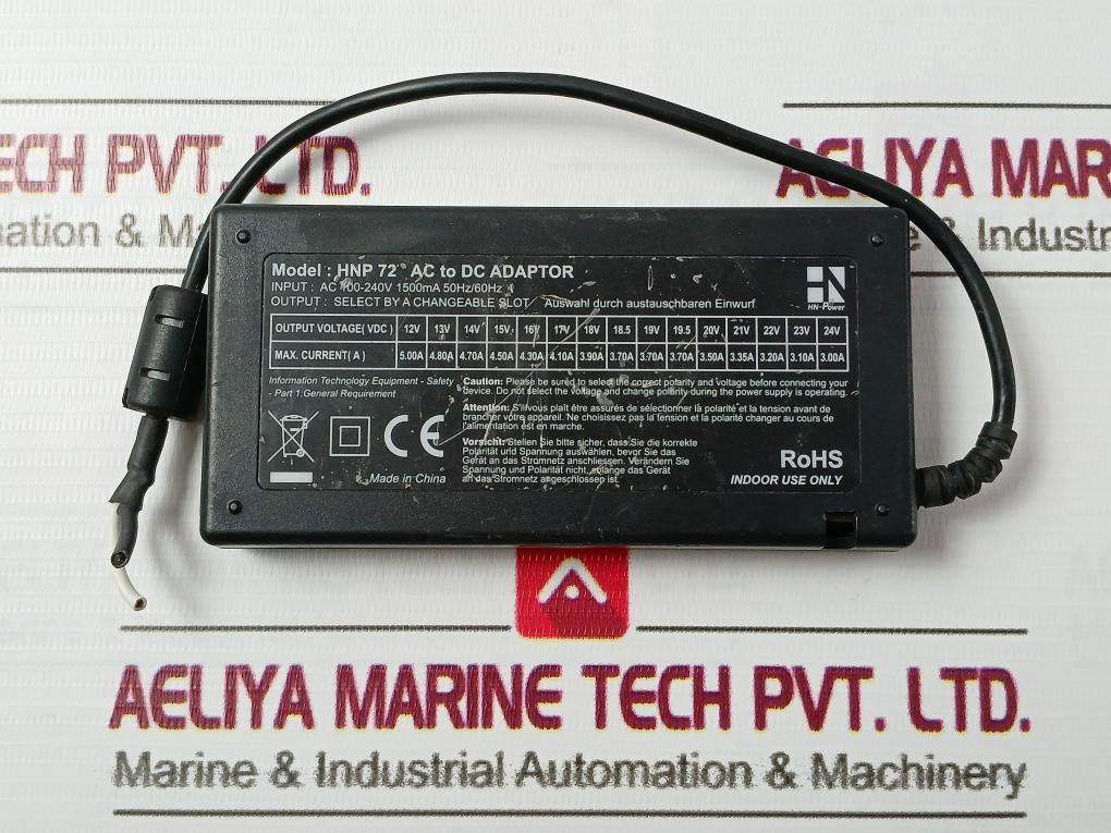 Hn-power Hnp 72 Desktop Power Supply Ac 100-240V 1500Ma 50Hz/60Hz