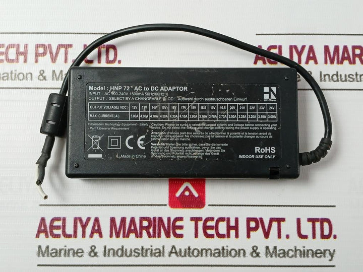 Hn-power Hnp 72 Desktop Power Supply Ac 100-240V 1500Ma 50Hz/60Hz