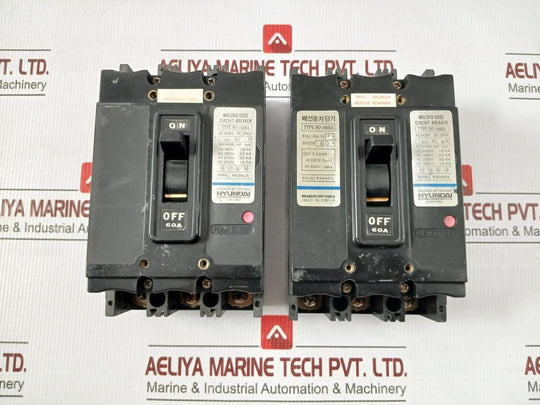 Ho-100Ba 3-pole Molded Case Circuit Breaker Ac 600V Dc 250V Hyundai