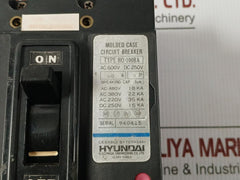 Ho-100Ba 3-pole Molded Case Circuit Breaker Ac 600V Dc 250V Hyundai