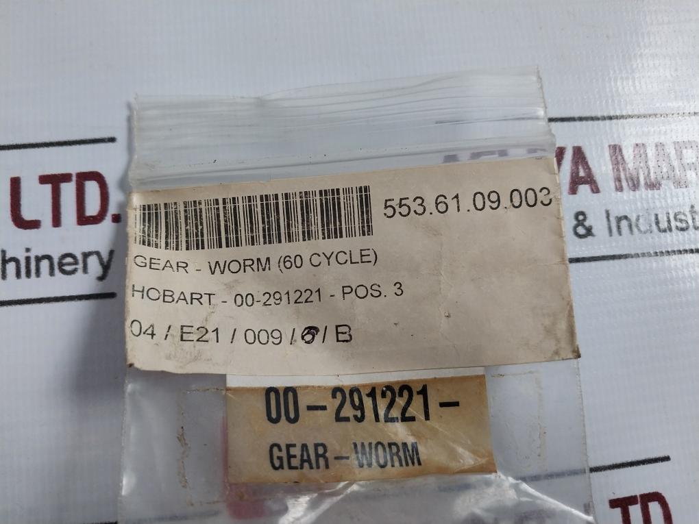 Hobart 00-291221 Steel Worm Gear 553.61.09.003