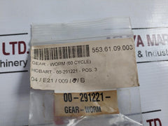 Hobart 00-291221 Steel Worm Gear 553.61.09.003