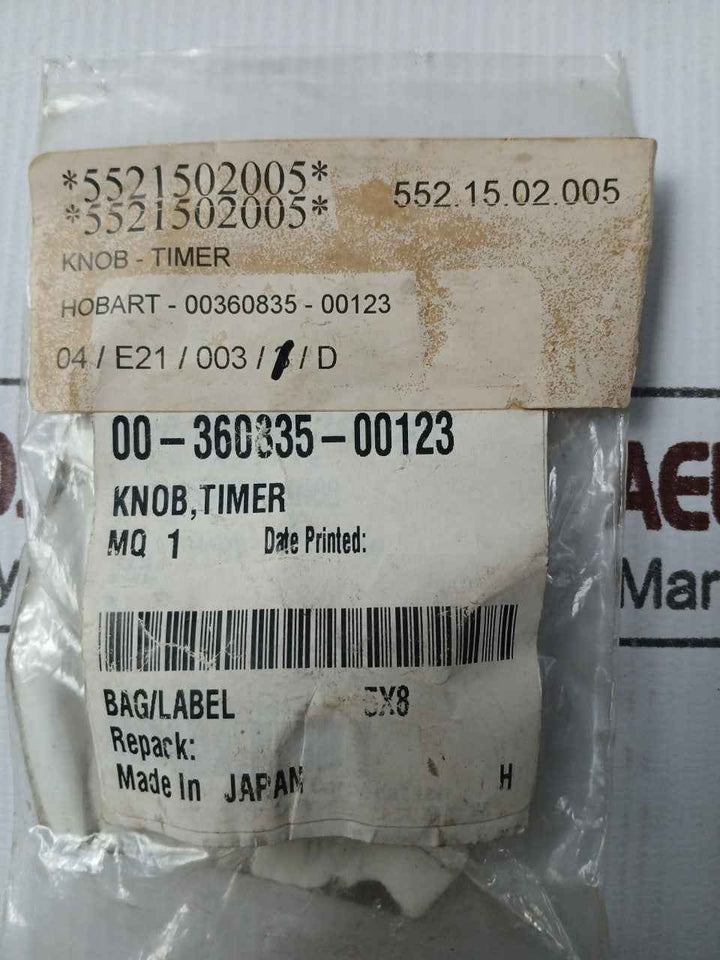 Hobart 360835-123 Timer Control Knob