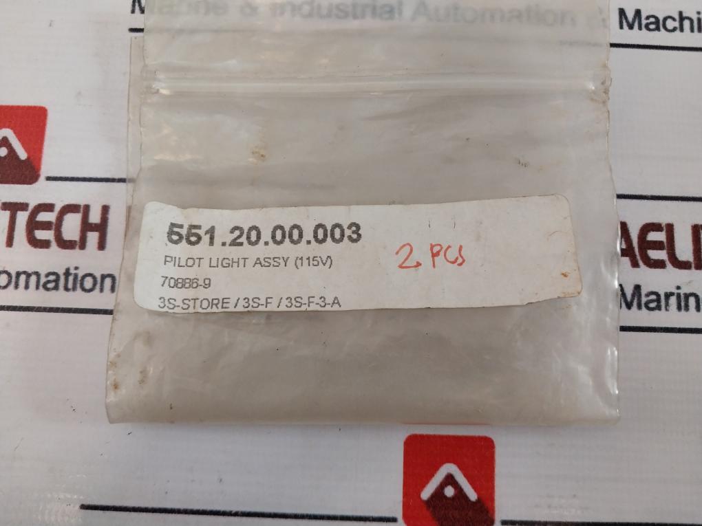 Lot of 2X Hobart Pilot Light Assy (115V) 4 154 16 01 014