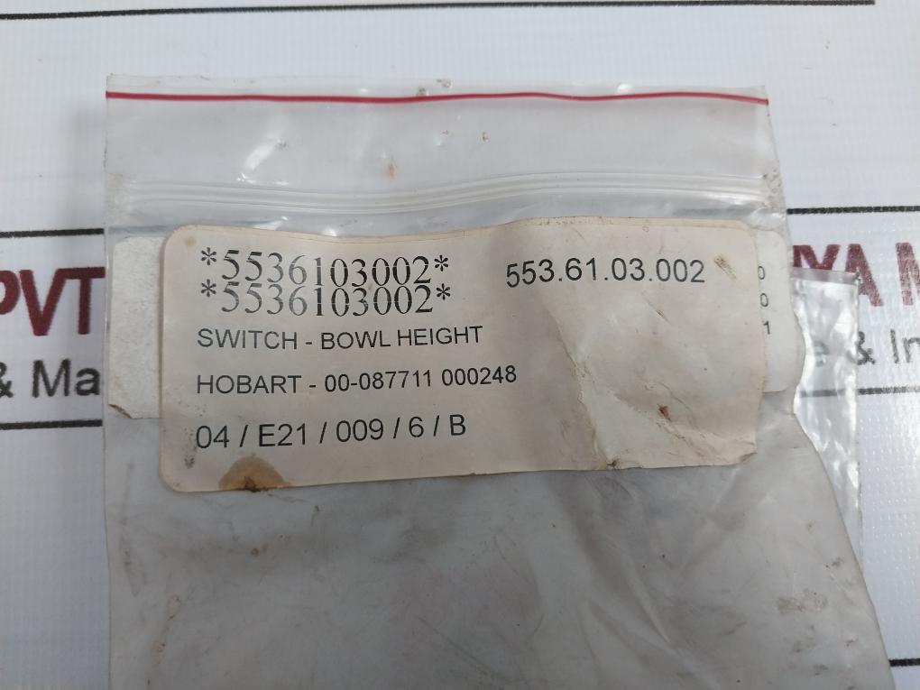 Hobart Xgg6-88-p27Z1 Microswitch 15A 250Vac