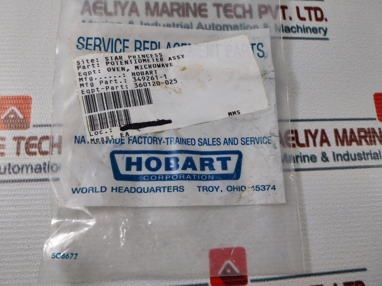 Hobart 950515A02-102 Potentiometer Assy 349261-1