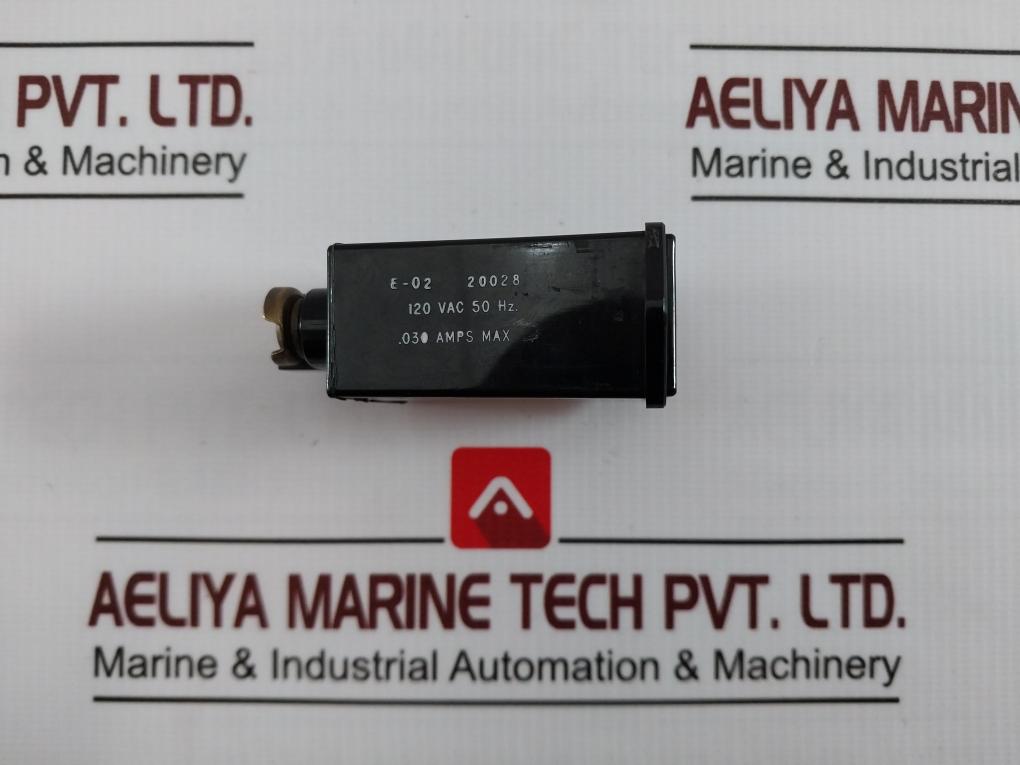 Hobbs 20028 Hour Meter Elapsed Time Indicator 120Vac 50Hz .030 Amps 1/10