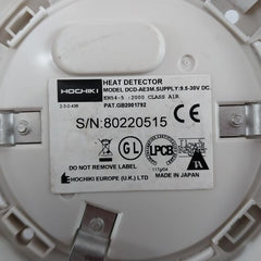 Hochiki Dcd-ae3M Heat Detector Pat. Gb2001792 9.5-30V Dc 2-3-0-436