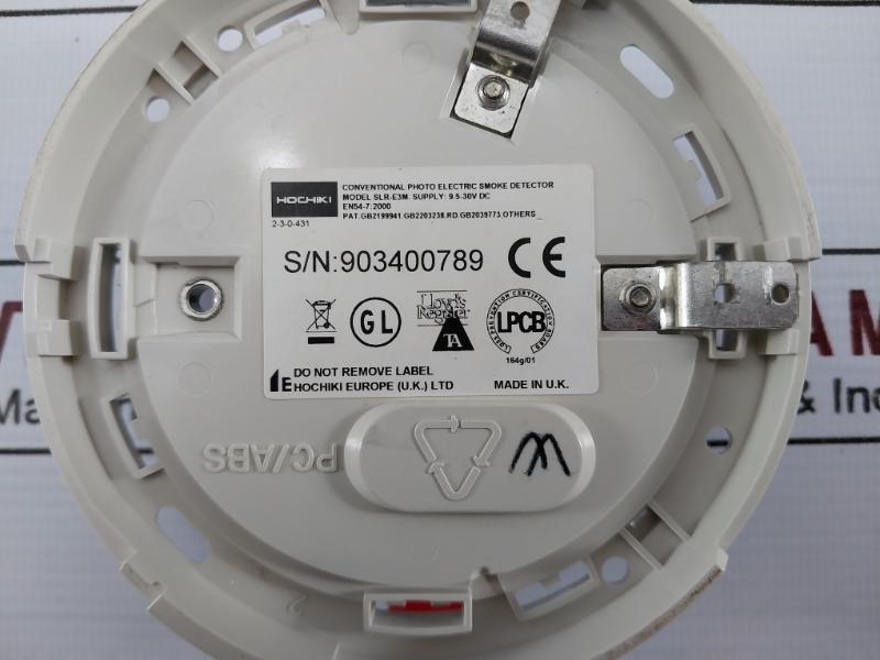 Hochiki Slr-e3M Conventional Photo Electric Smoke Detector 9.5-30V Dc Pc/Abs