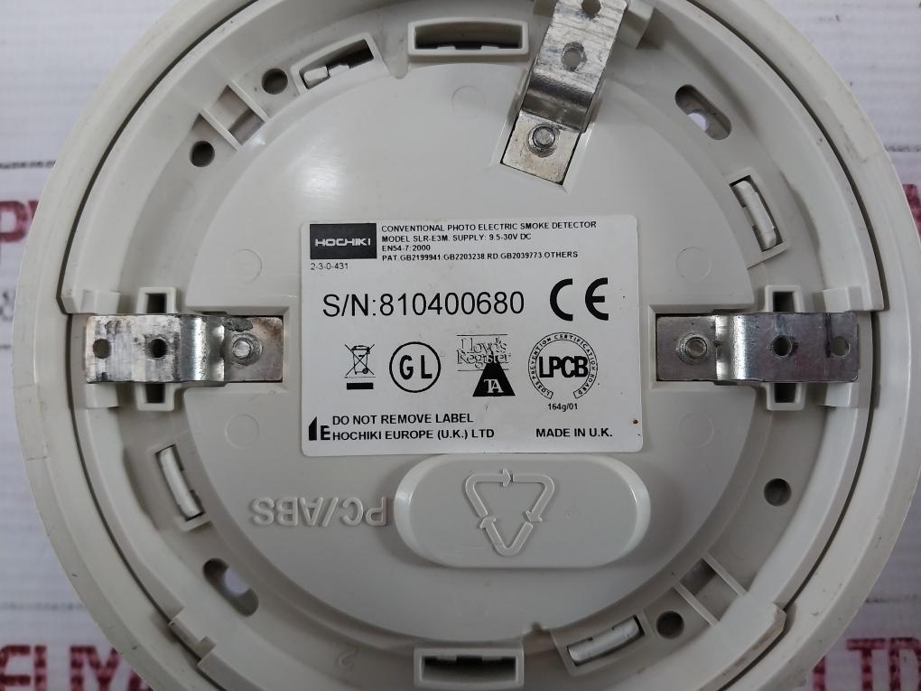 Hochiki Slr-e3M Conventional Photoelectric Smoke Detector 9.5-30Vdc Gb2199941