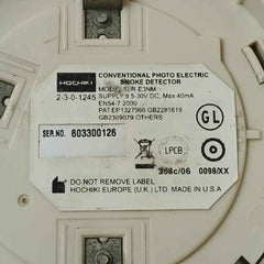 Hochiki Slr-e3Nm Conventional Photo Electric Smoke Detector 9.5-30V Max 40Ma