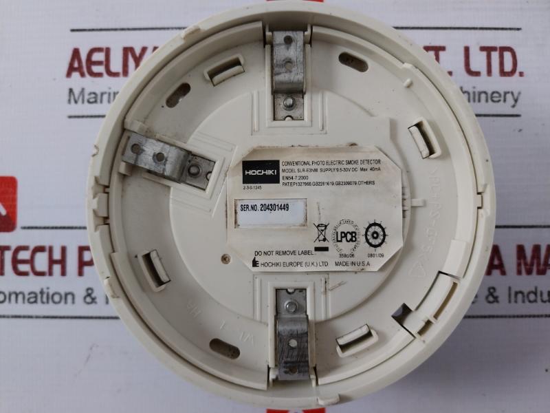 Hochiki Slr-e3Nm Conventional Photoelectric Smoke Detector 9.5-30Vdc Max 40Ma