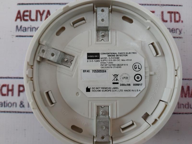 Hochiki Slr-e3nm Conventional Photo Electric Smoke Detector 9.5-30v Dc