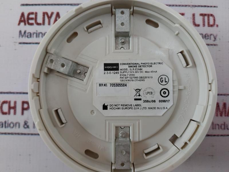 Hochiki Slr-e3nm Conventional Photo Electric Smoke Detector 9.5-30v Dc
