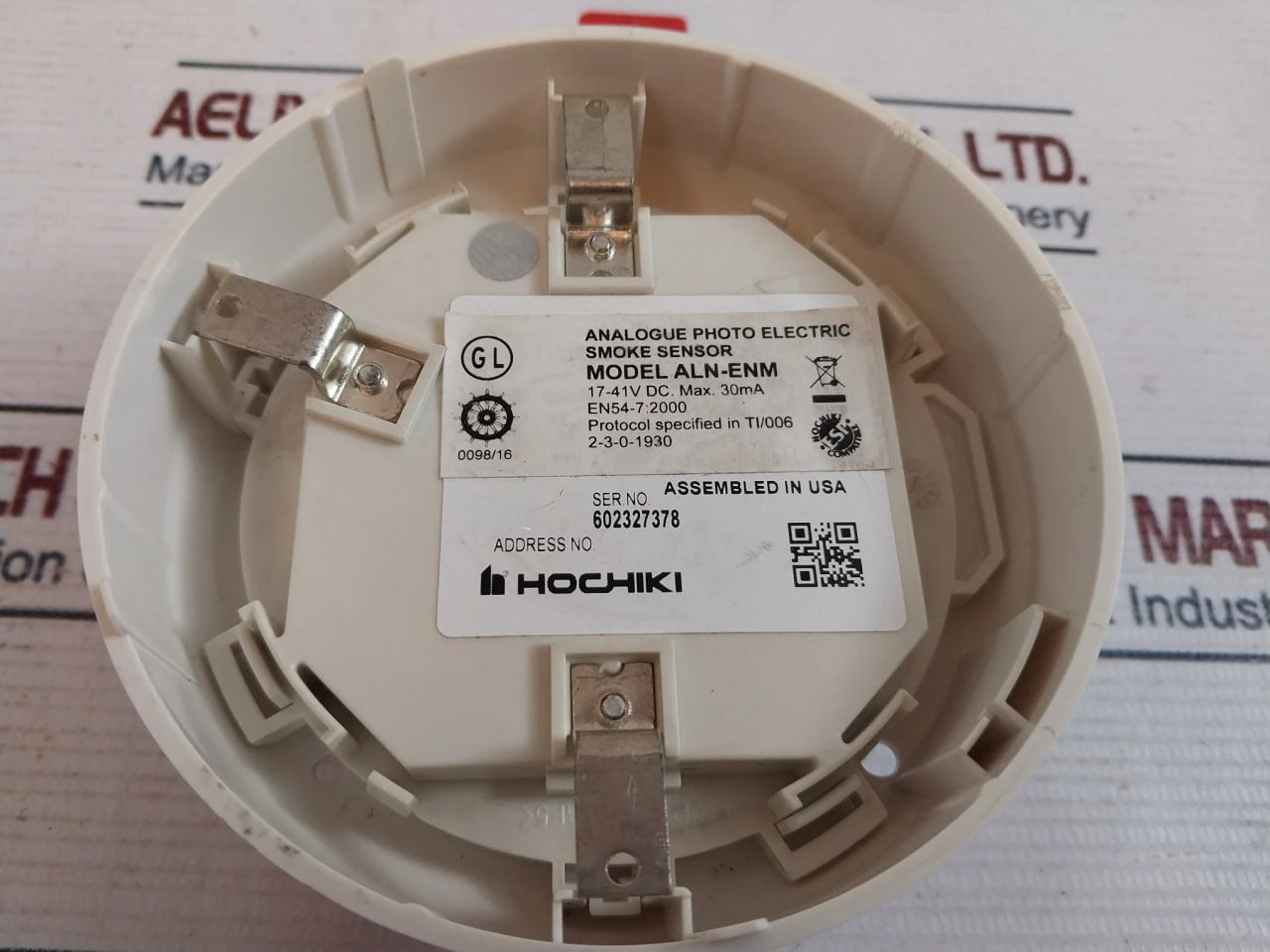 Hochiki Aln-enm Analogue Photo Electric Smoke Sensor 17-41Vdc Max.30Ma