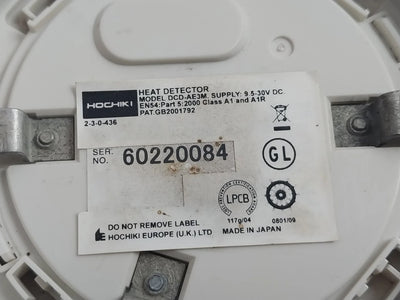 Hochiki Dcd-ae3M Marine Approved Rate Of Rise Heat Detector 9.5-30V Dc