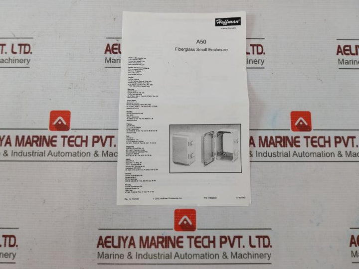 Hoffman A1287Jfgr Screw Cover Enclosure 20-1287, P3000 Ro Watermaker 4