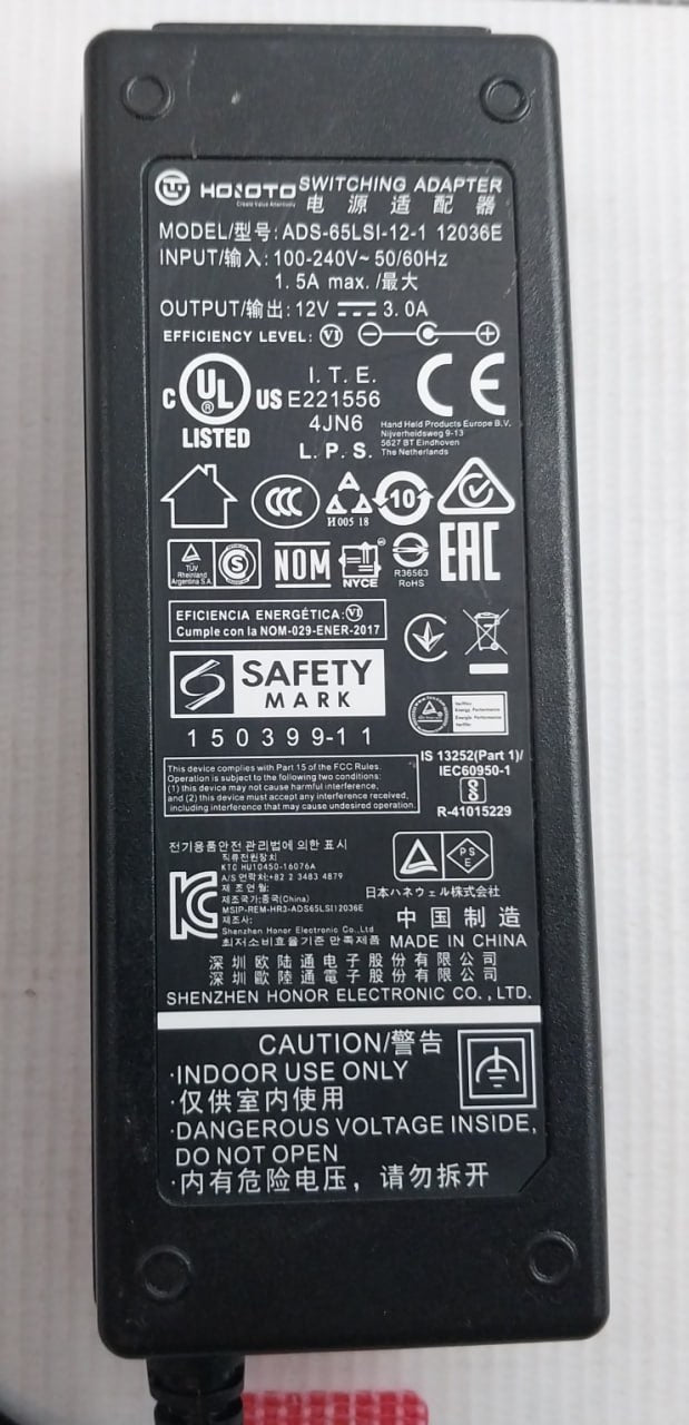 Hoioto Ads-65Lsi-12-1 12036E Switching Power Adapter In:100-240V 50/60Hz
