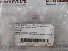 Hoke Nov Rig Solutions 2732L8Yx Needle Valve
