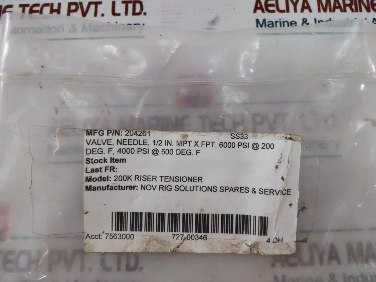 Hoke Nov Rig Solutions 2732L8Yx Needle Valve