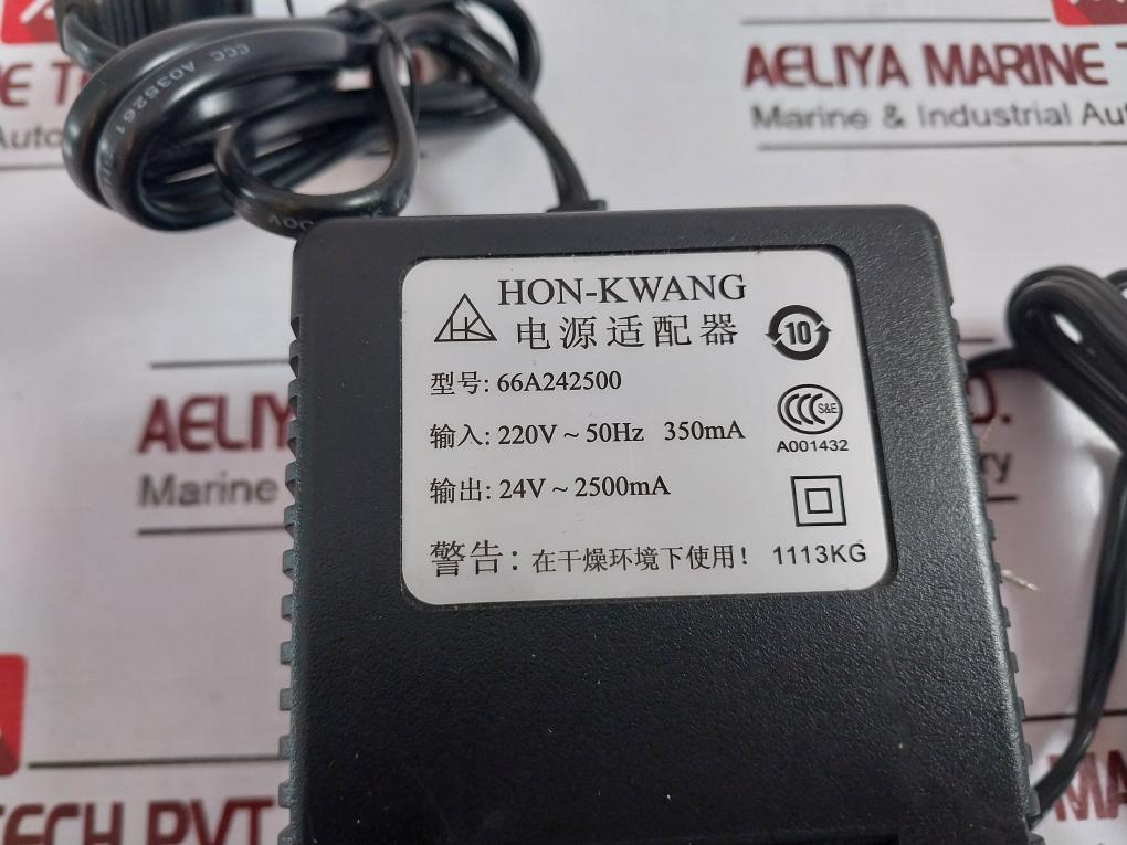 Hon-kwang 66A242500 Ac Adapter Power Supply 220V-50Hz 350Ma