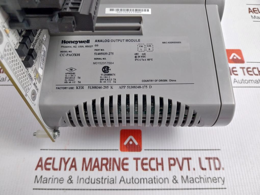 Honeywell-Analog-Output-Module-Rev-B-C-24-Vdc-480Ma-Cc-paox01-51405039-275-8