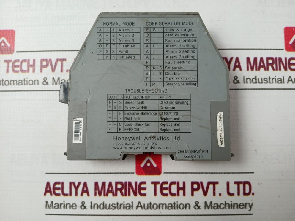 Honeywell 2306B1000 Unipoint Controller 2 &amp; 3 Wire 4-20 Ma 24Vdc 1.5A Max