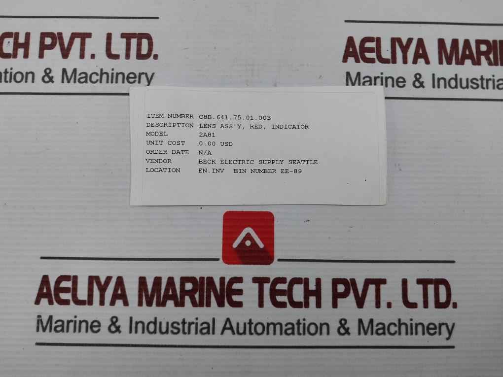 Honeywell 2A81 Red Lens Indicator Assembly