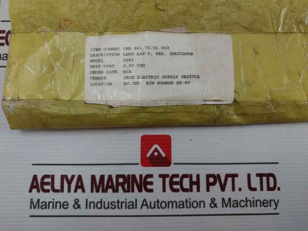 Honeywell 2A81 Red Lens Indicator Assembly