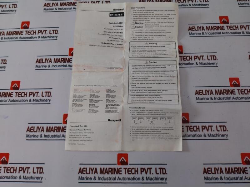 Honeywell 2Mlr-cpuh/F Programmable Logic Cpu Controller Module 10090601942