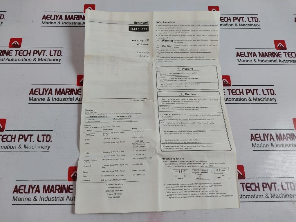 Honeywell 2Mlf-ac8A Masterlogic-200 Analog Input Module 47200035Hw