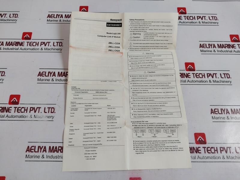 Honeywell 2Mll-ch2A Masterlogic 200 Programmable Logic Controller 50038310049