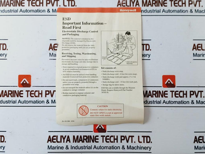 Honeywell 30735974-002 Trend Memory Card 30735973-001 V.R Rev 2