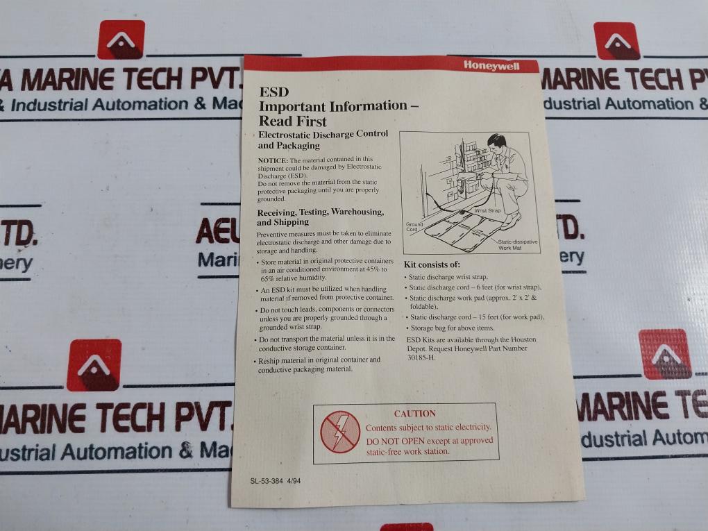 Honeywell 4dp7apxid211(E) Digital Input Circuit Board Rev C