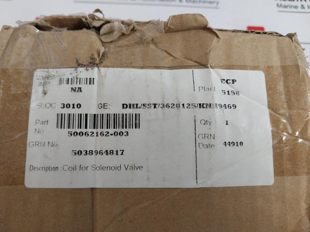 Honeywell 50062162-003 Coil For Solenoid Valve 220-240Vac 50/60Hz Rev: A 360Mbar