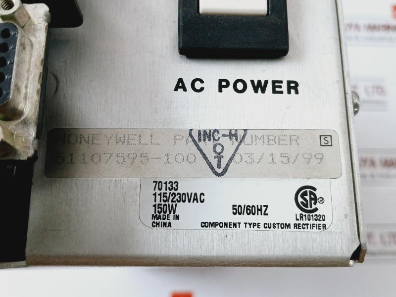 Honeywell 51107595-100 Power Supply Rev: T 50/60hz 115/230vac