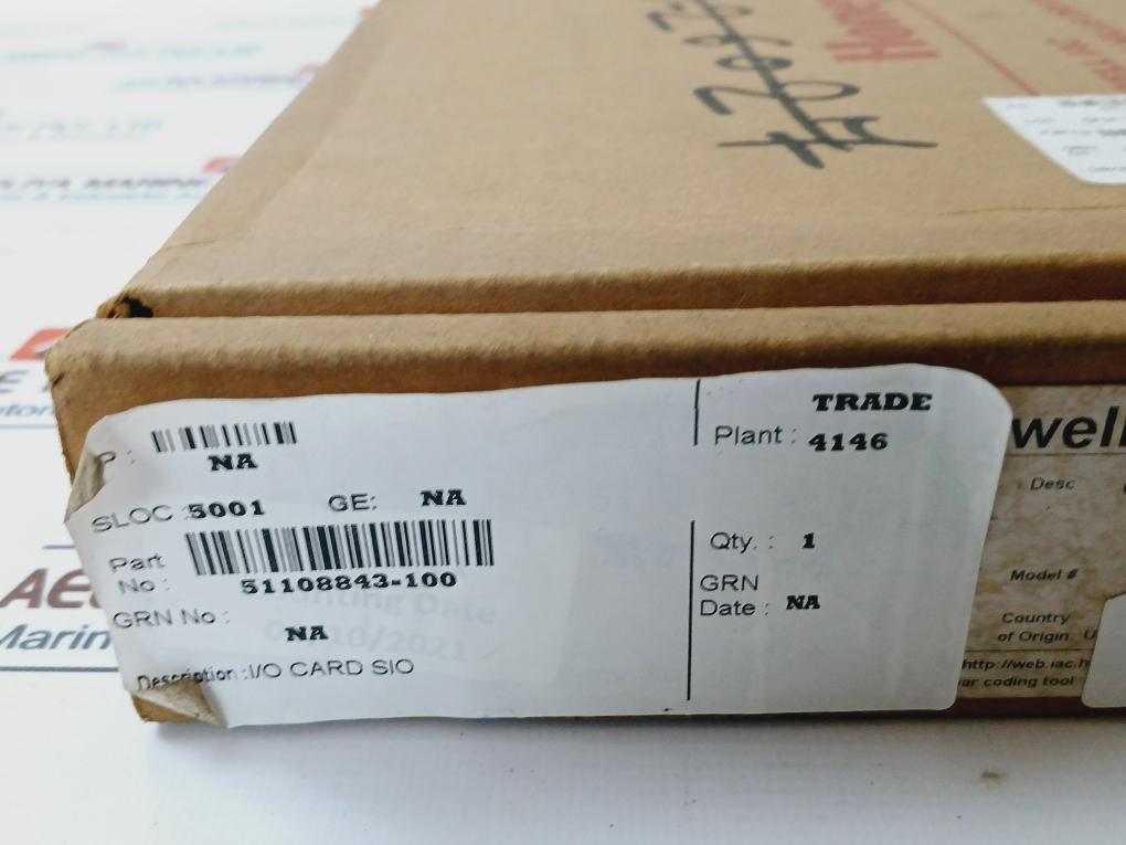 Honeywell 51108843-100 Input/Output Process Card Sio Pwa(C/B) Rev.C
